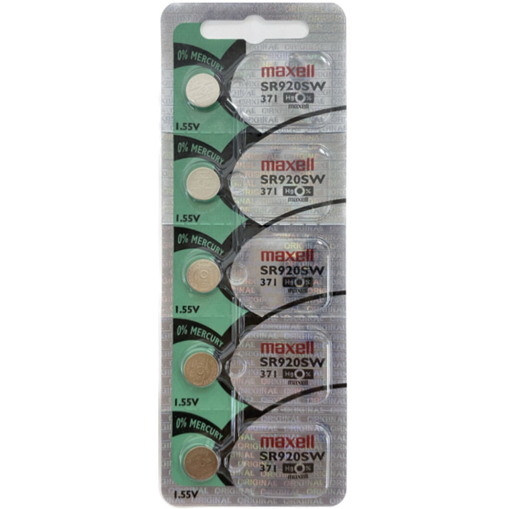Maxell Battery 5pcs sr920sw/371 [Exp: 2030] ($1.10 per Unit)
