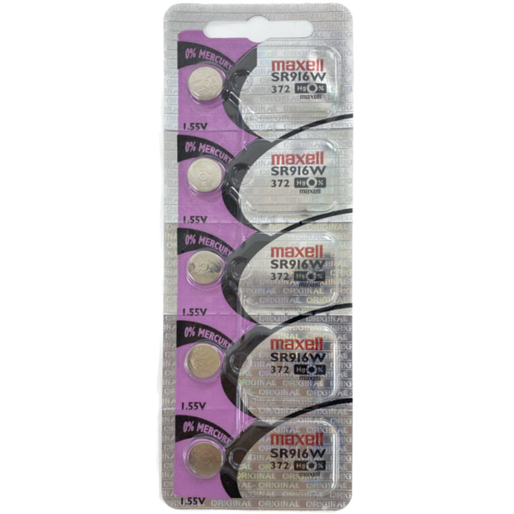 Maxell Battery 5pcs sr916w/372 [Exp: 2027]