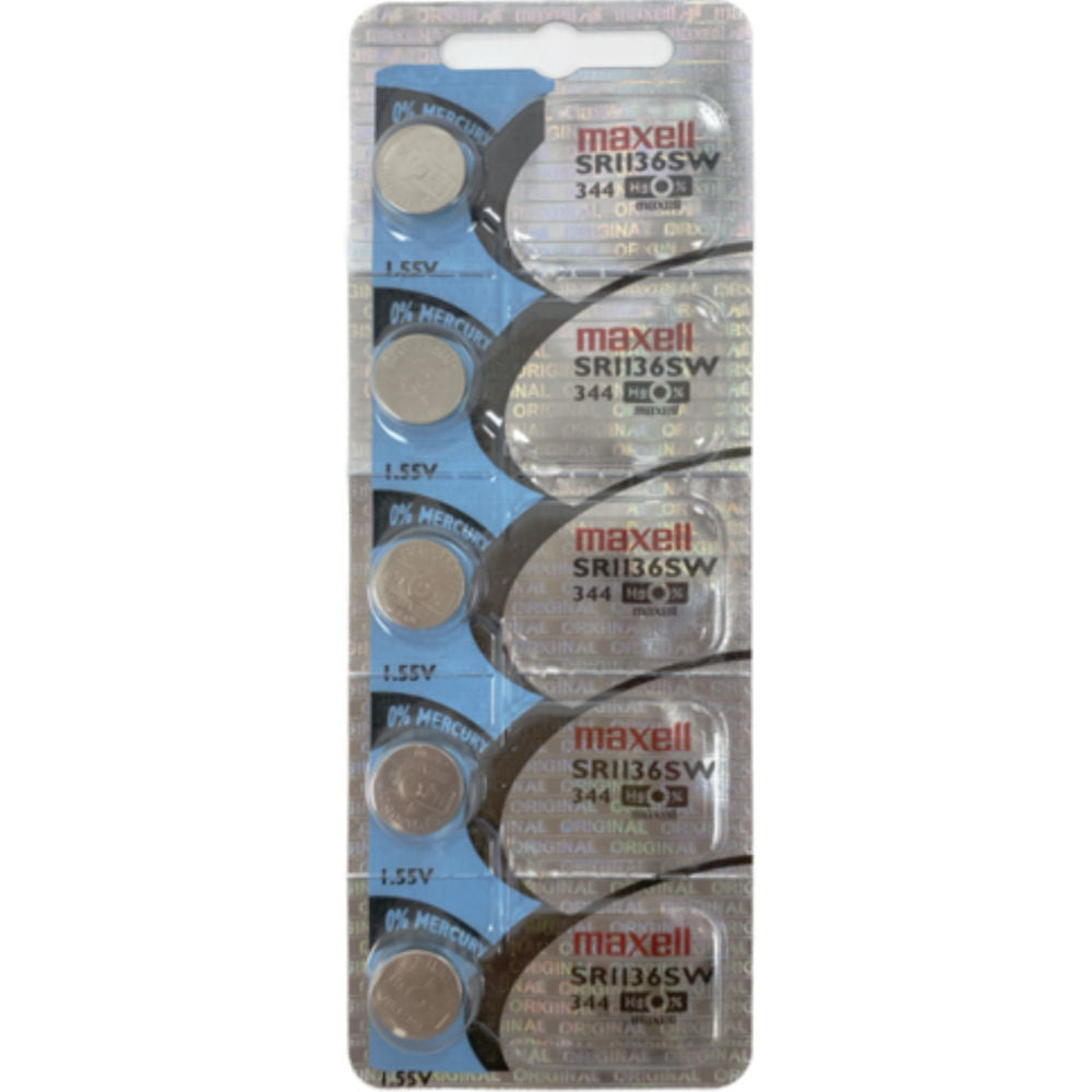 Maxell Battery 5pcs sr1136sw/344