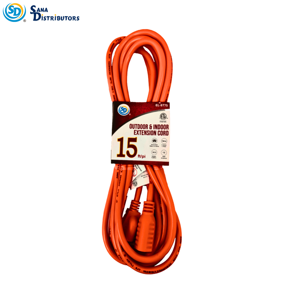 Sd Indoor Outdoor Extension Cord 15ft
