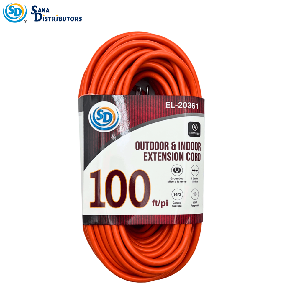 Sd Indoor Outdoor Extension Cord 100ft