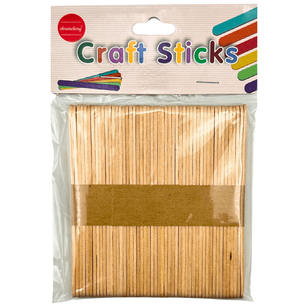 Wooden Popsicle Sticks 4.5" 50 Pcs