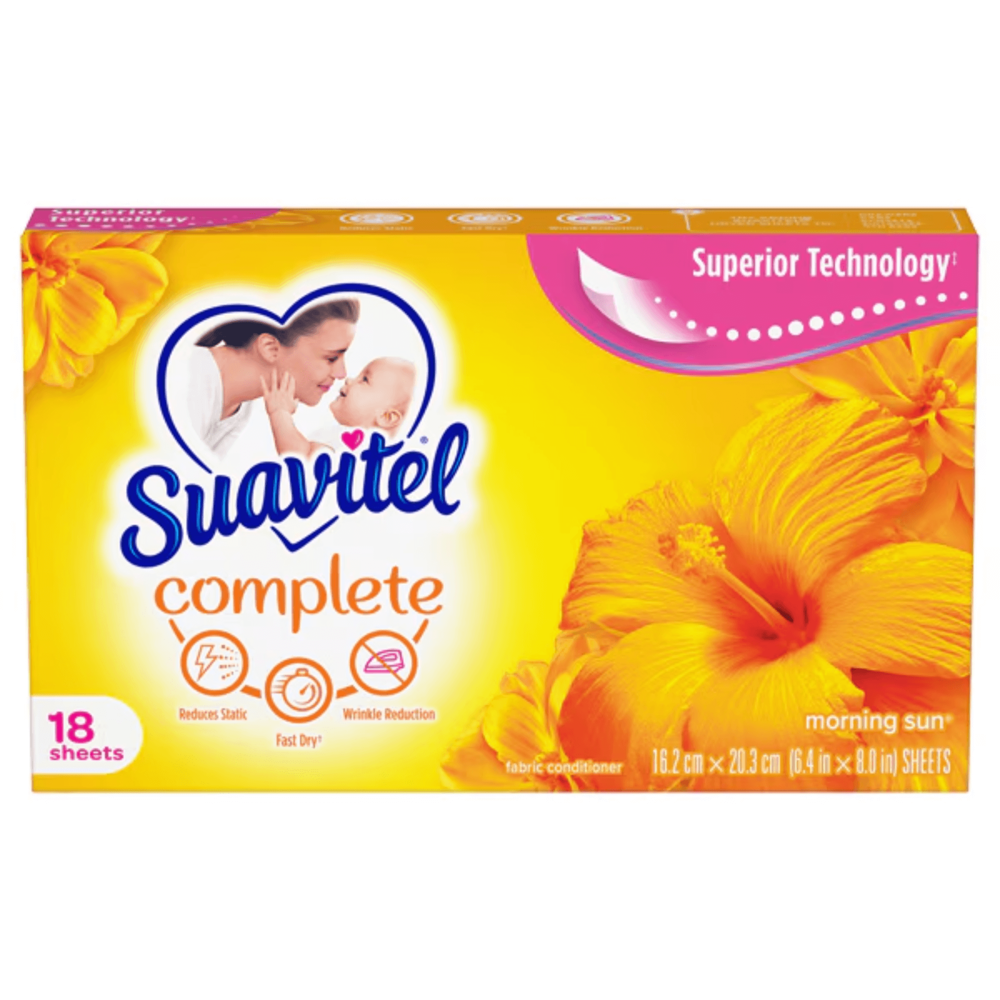Suavitel Morning Sun Dryer Sheets [18 Sheets] ($29.85 for Case of 15)