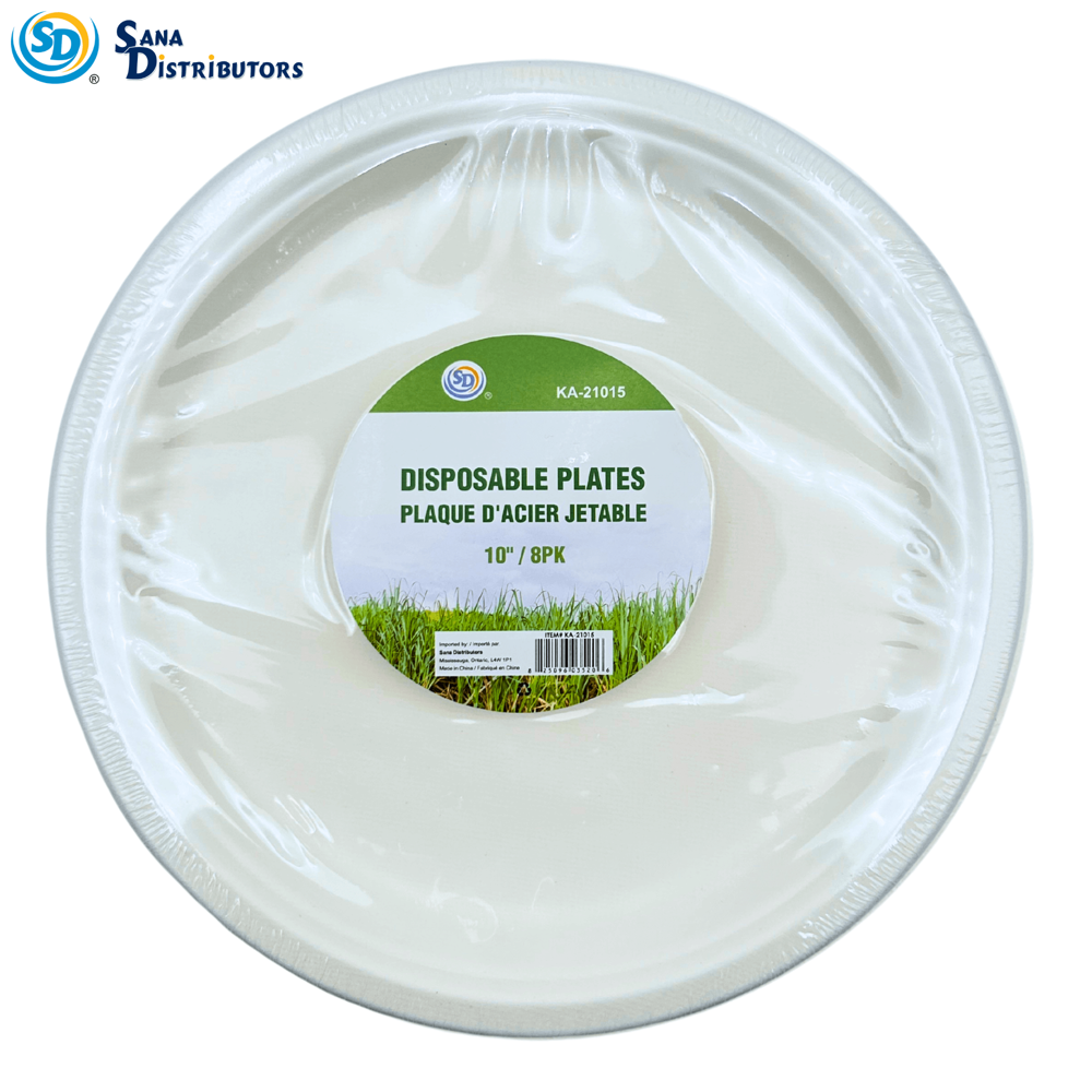 Sd Plates Disposable 10"- 8 Pcs
