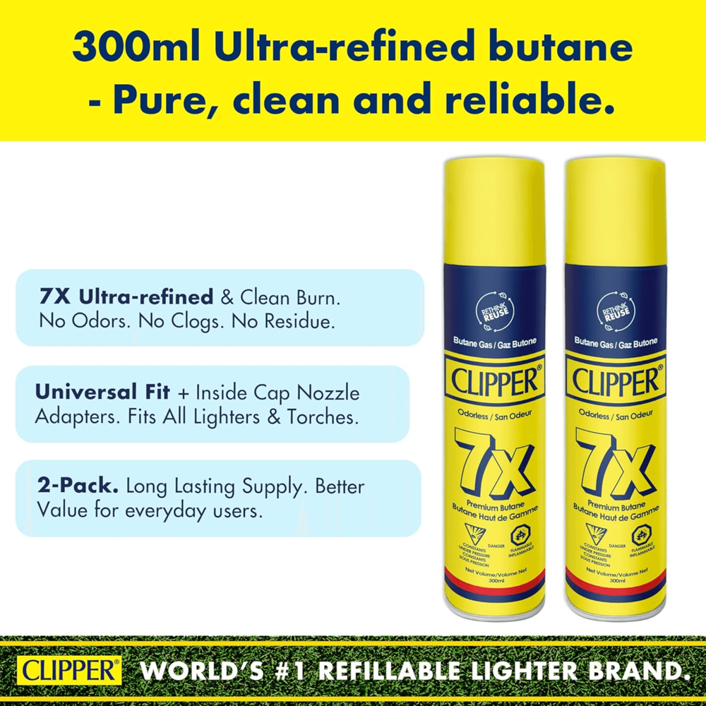 Clipper Butane Gas Yellow 300 mL 12pcs ($2.49 per Unit)