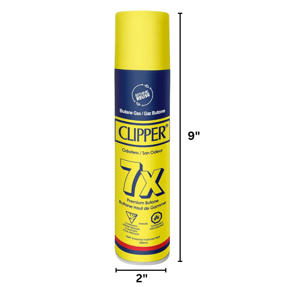 Clipper Butane Gas Yellow 300 mL 12pcs ($2.49 per Unit)