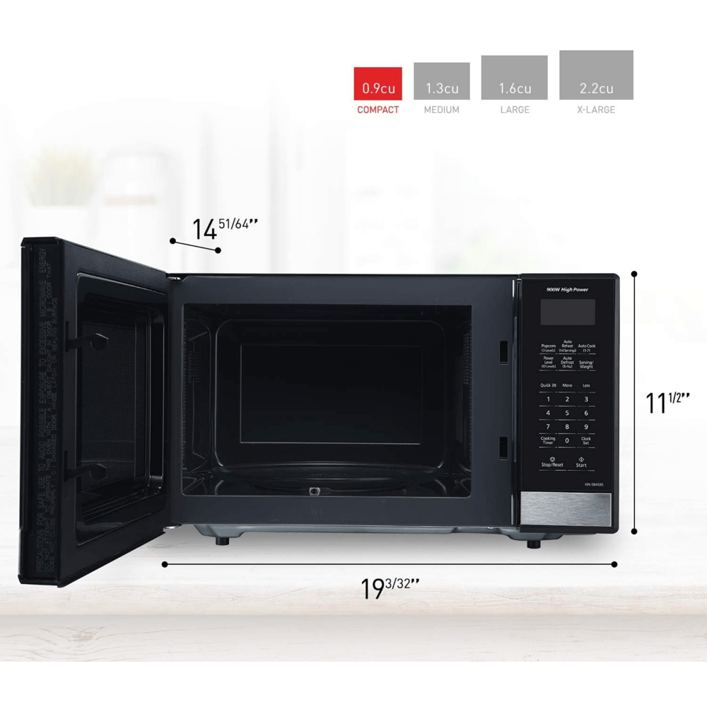 Panasonic Microwave Oven - Blk.steel - 900w #nn-sg458s (Ref.)