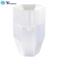 Plastic Clear Cups Hexagon Desgin with Lids 2 Oz 12 Pcs