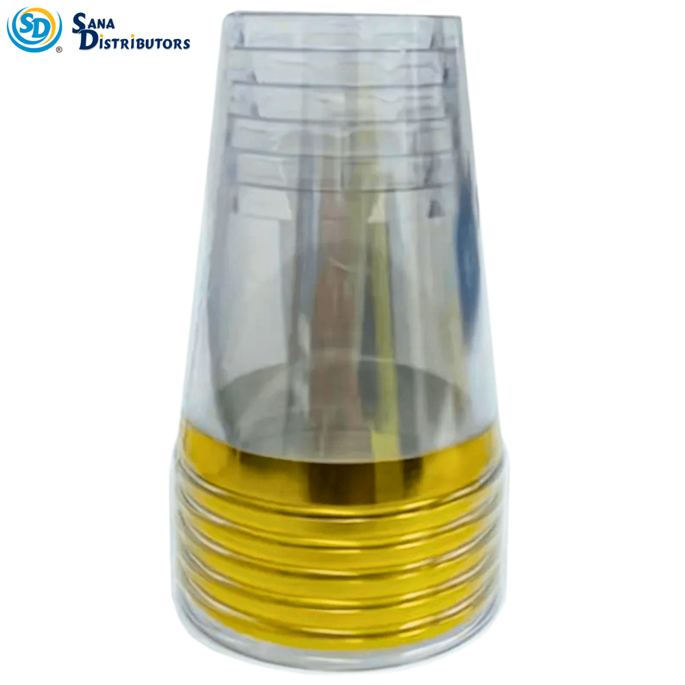 Plastic Cups Gold 7 Oz 6 Pcs