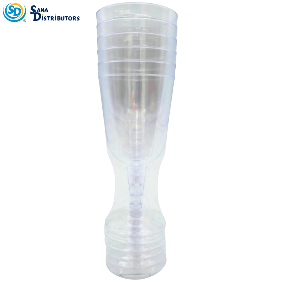 Plastic Wine Glass Clear 5 Oz 6 Pcs