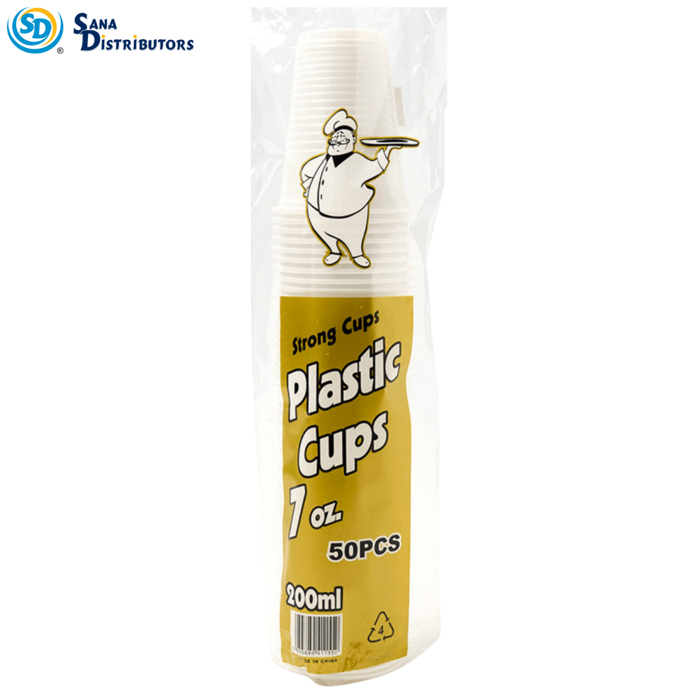 Plastic Cups 7 Oz 50 Pcs