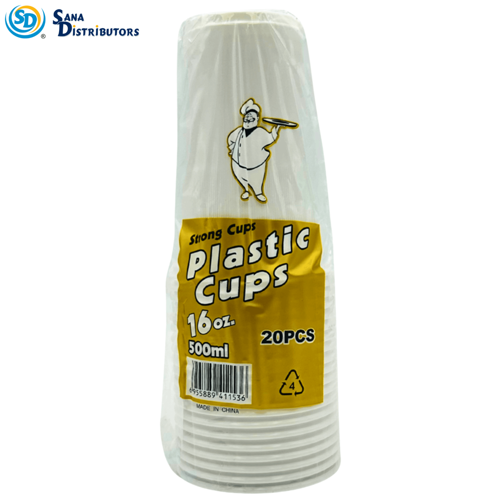 Plastic Cups 16 Oz 20 Pcs