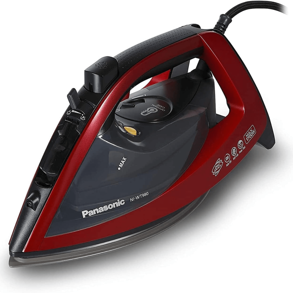Panasonic Optimal Care Steam Iron ni-wt980 - Metallic Red