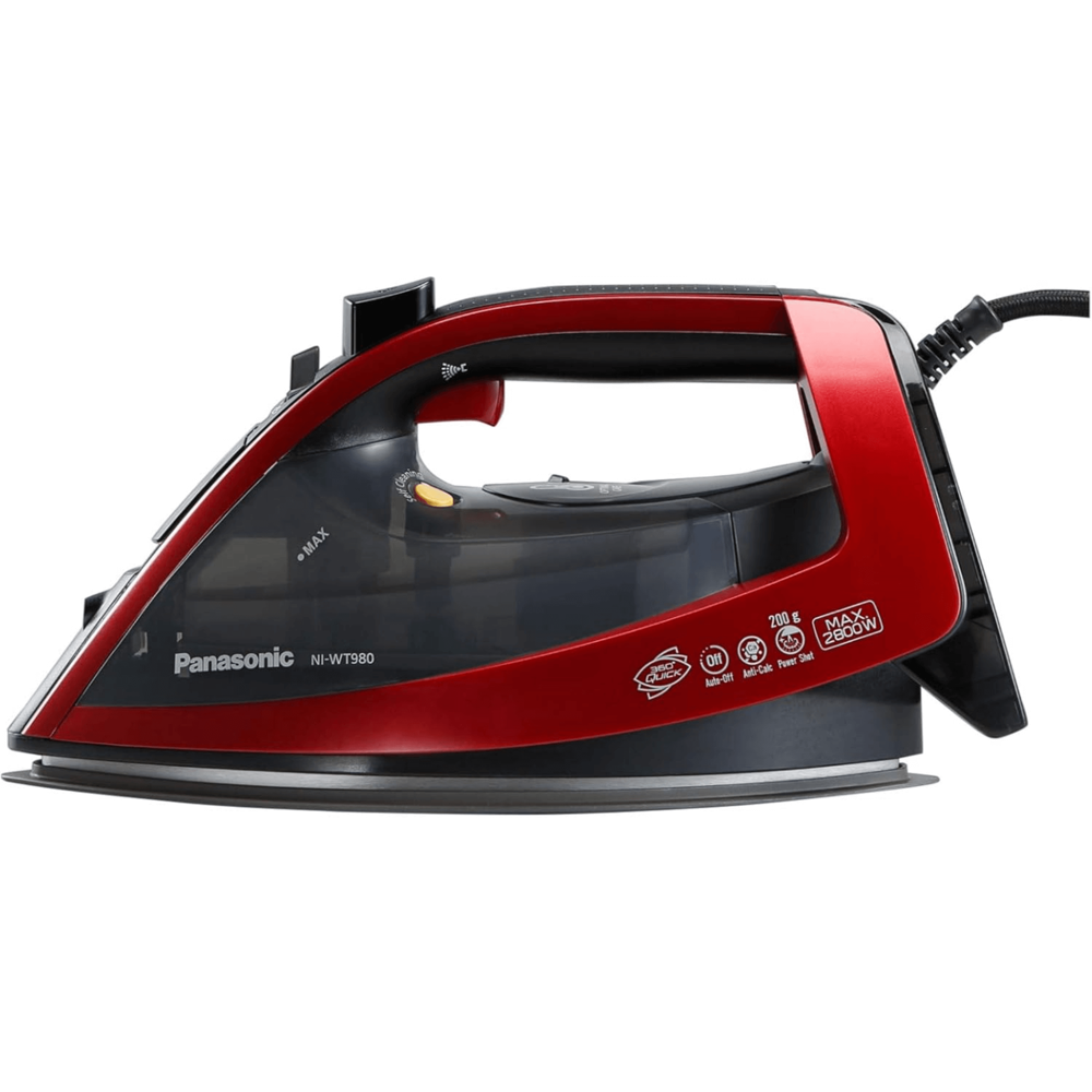 Panasonic Optimal Care Steam Iron ni-wt980 - Metallic Red