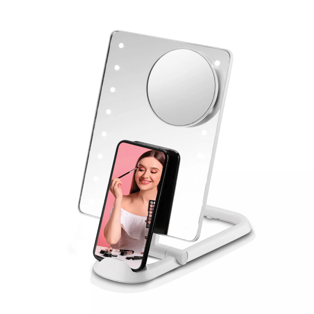 Conair True Glow LED Lighted Social Media Mirror 1x/10x Magnification #be05tsmc