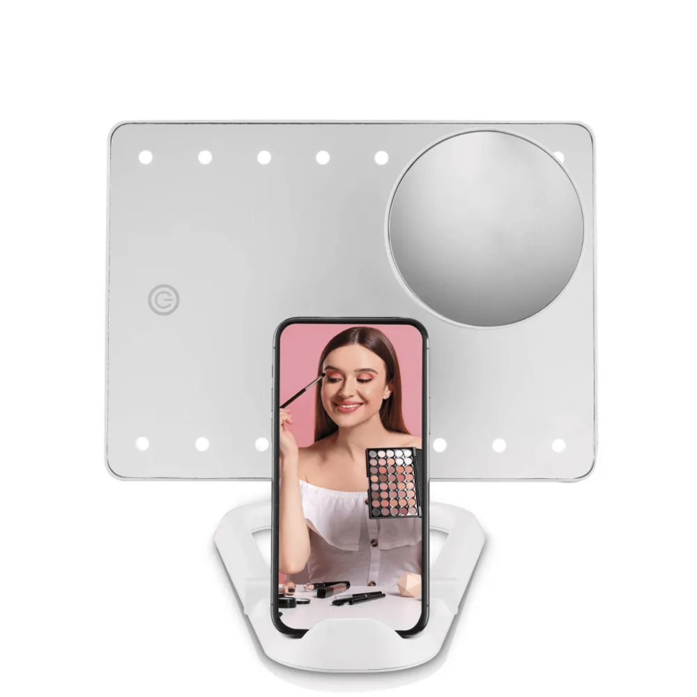 Conair True Glow LED Lighted Social Media Mirror 1x/10x Magnification #be05tsmc