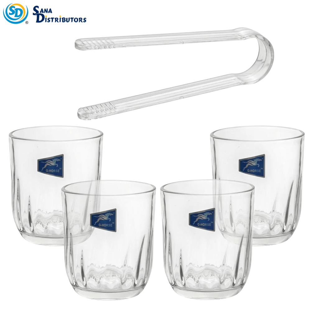 Glass Ice Bucket Set 5pcs