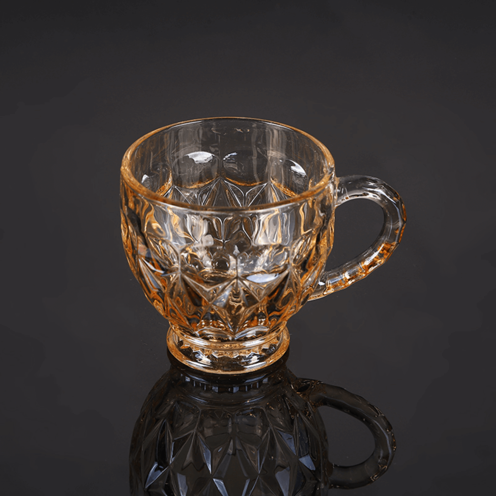 Glass Jug & Cup Set 8pcs 9"x3"x15"