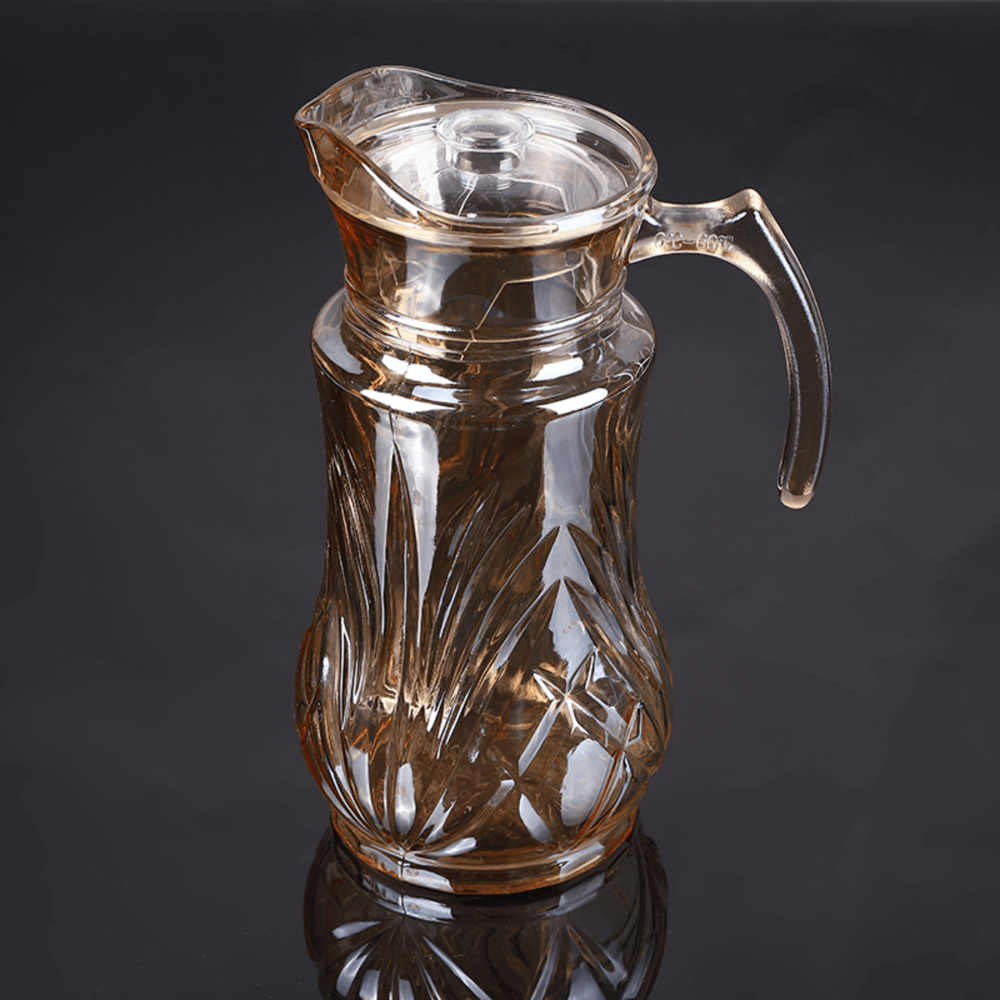 Glass Jug & Cup Set 8pcs 9"x3"x15"