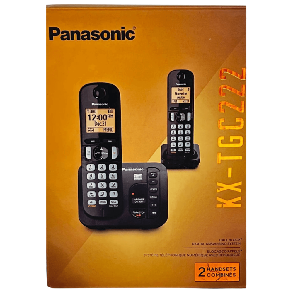 Panasonic Cordless Phone 2 Handsets #kxtgc222 (Refurbished)