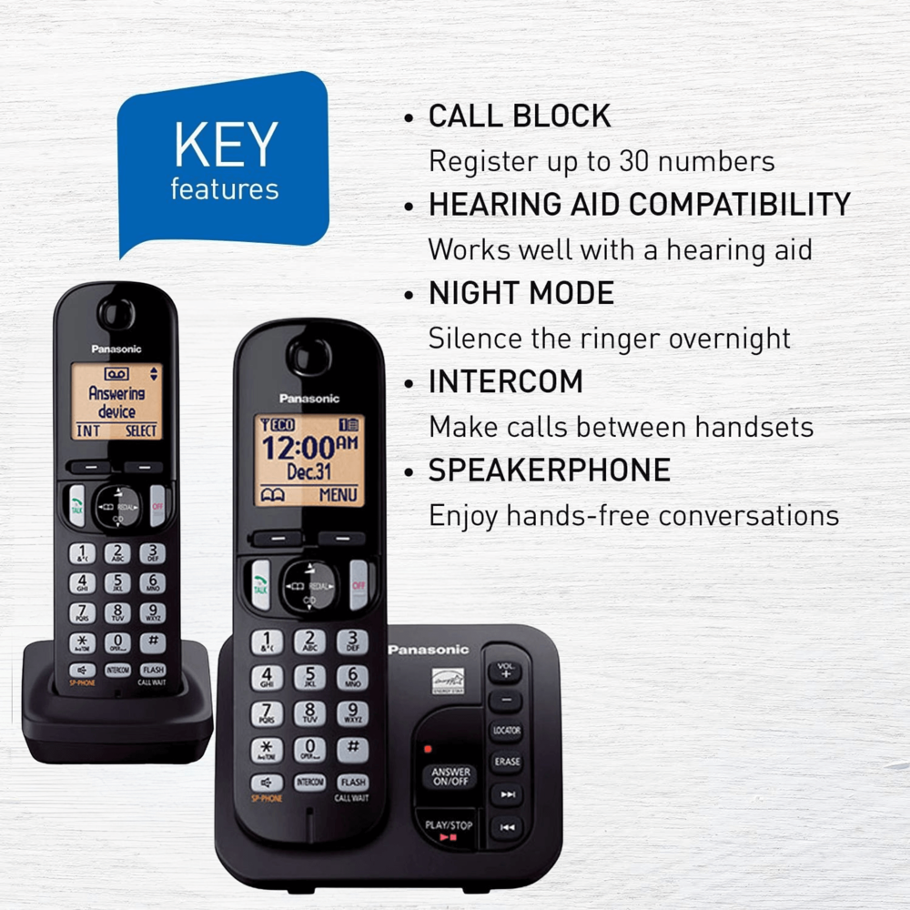 Panasonic Cordless Phone 2 Handsets #kxtgc222 (Refurbished)