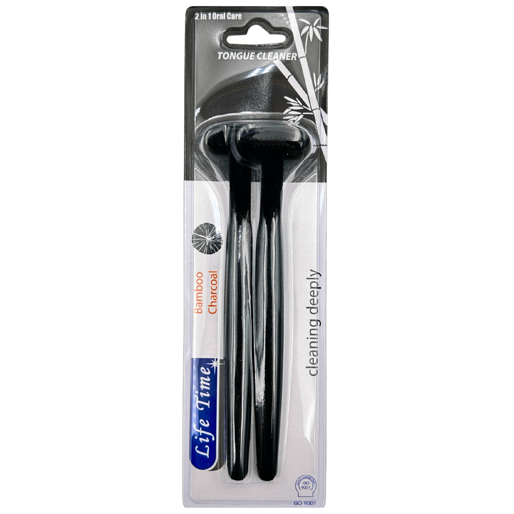 Charcoal Tounge Scraper Cleaner 2pcs