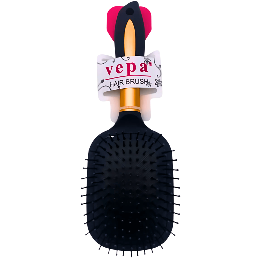 Plastic Comb W/mirror- Gold & Black