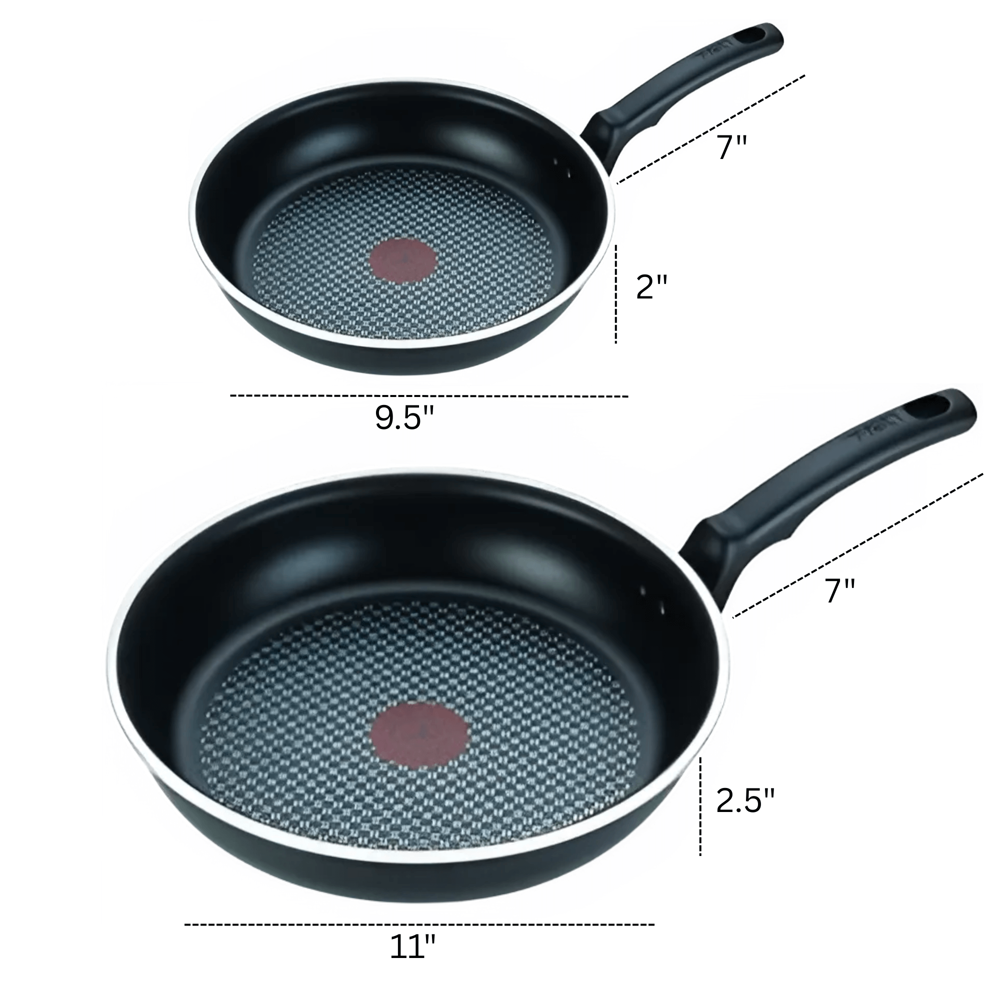 T-fal Non-stick Set 2pc 9.5"& 11" #c565s284