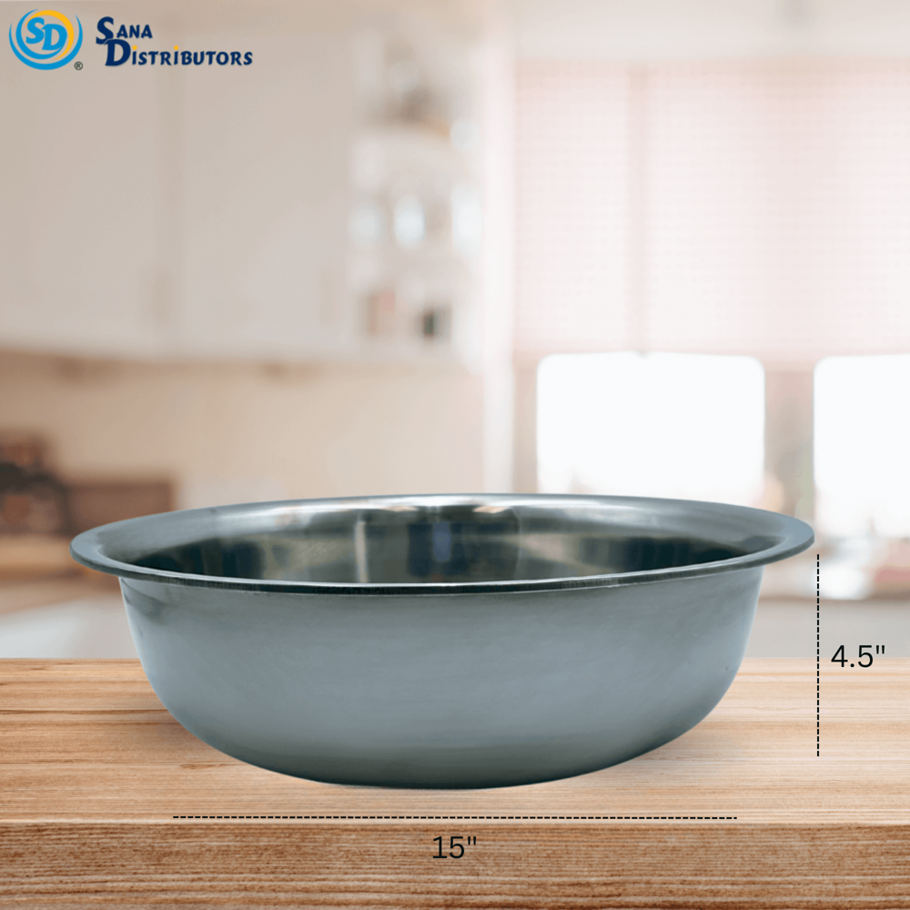 Stainless Steel Basin 15”