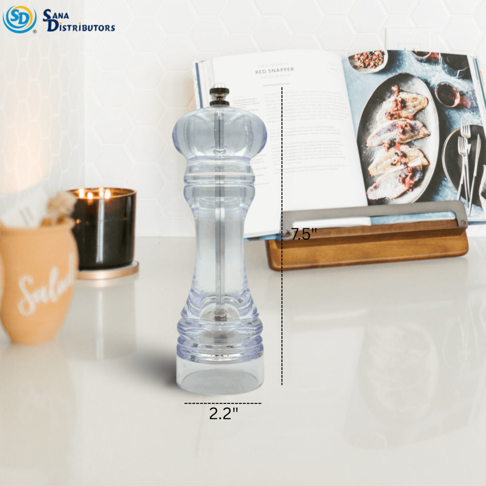Clear Salt and Pepper Grinder [7.5"]