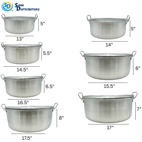 Aluminium Cooking Pot 7 Pieces