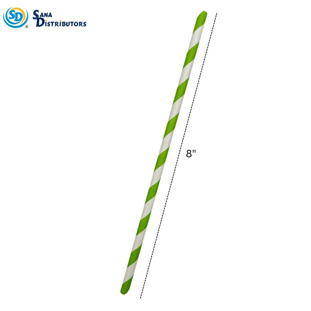Paper Straws [8"] 25pcs - Assorted Colours