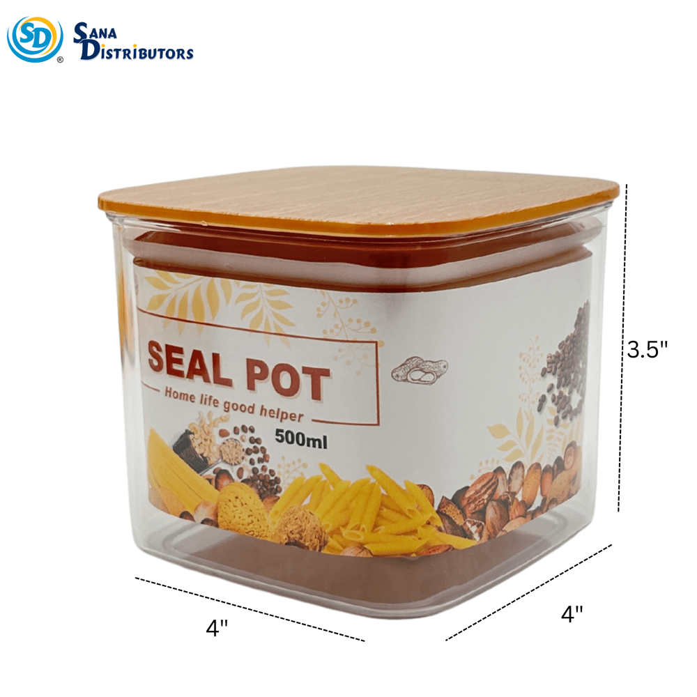 Seal Pot Brown Lid 9x10M 500 mL