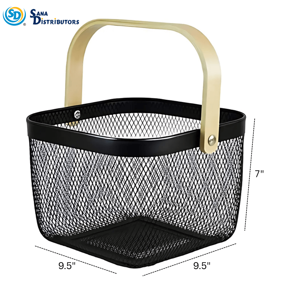 Iron Fruit Basket W 9.5" x D 9.5" xH 7"