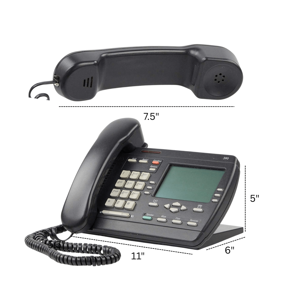 Nortel Vista 390 Corded Phone - Black (Refurbished)