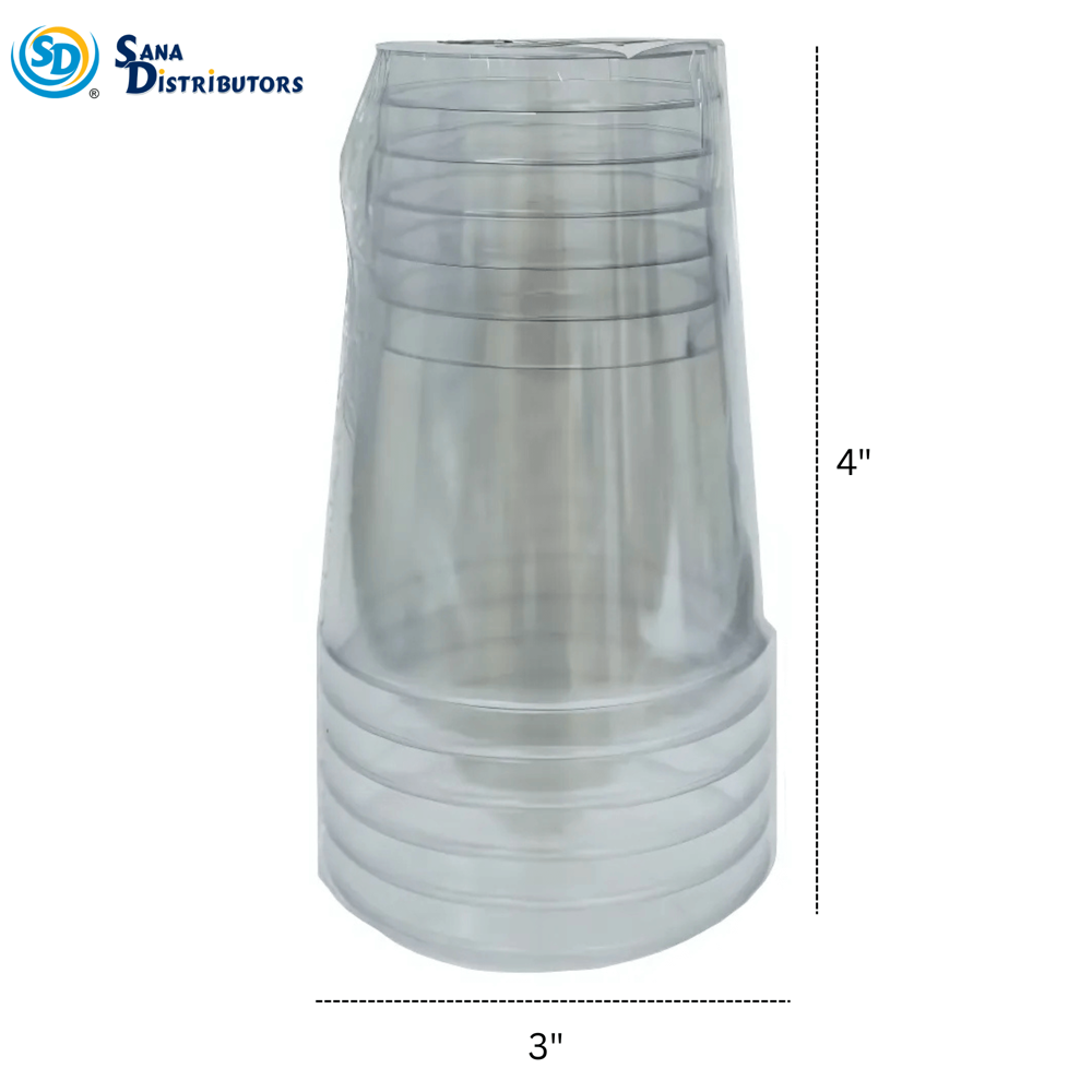 Plastic Cup Silver 10 Oz 6 Pcs