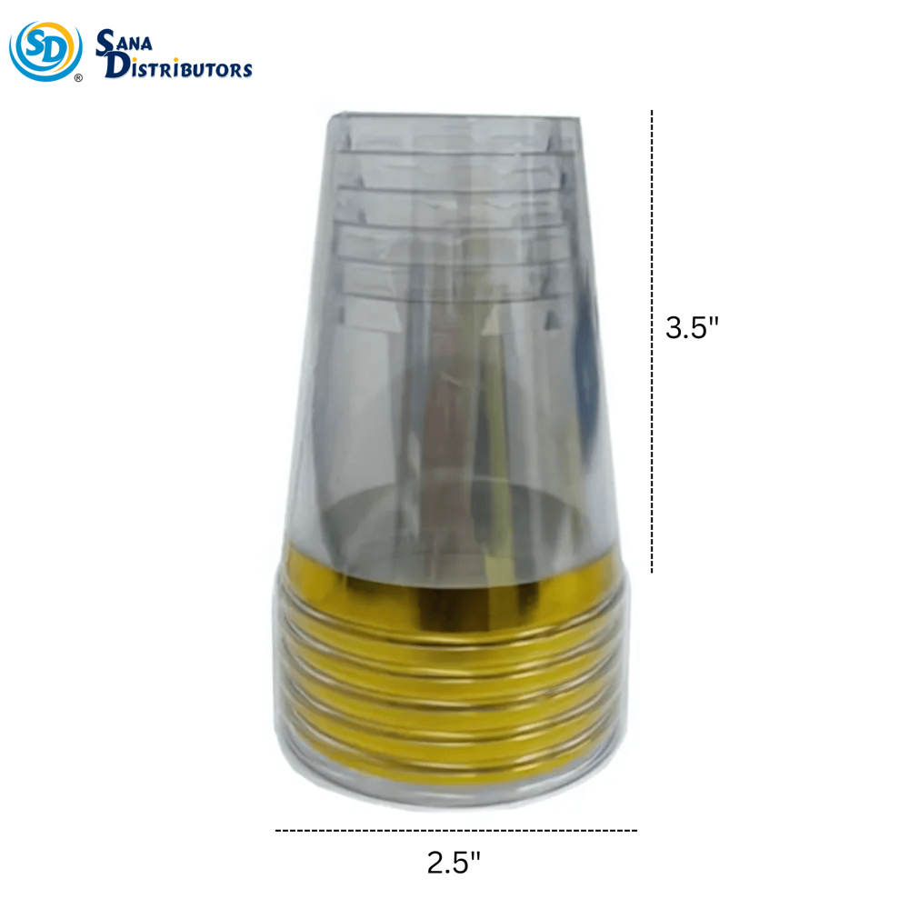 Plastic Cups Gold 7 Oz 6 Pcs