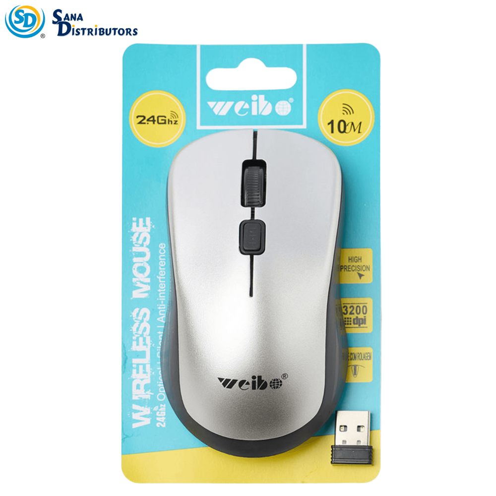 Weibo Wireless Mouse - Assorted Colours #rf-2833b