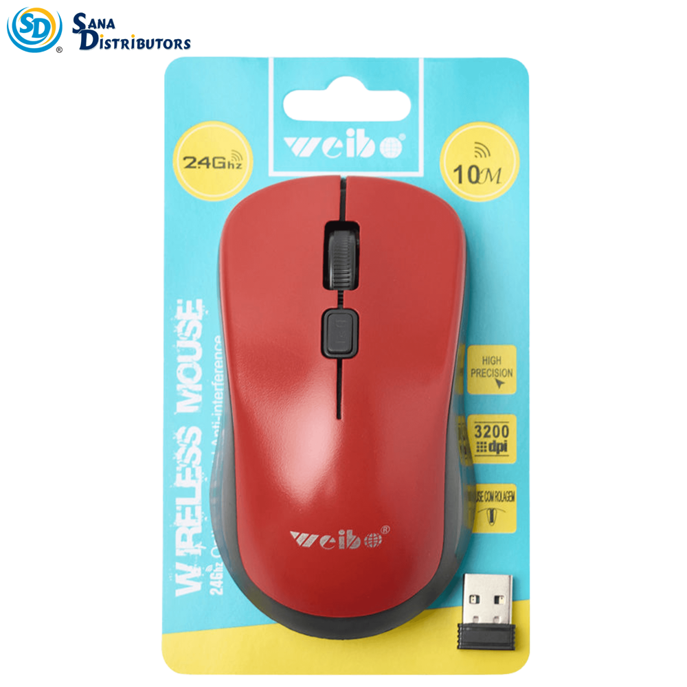 Weibo Wireless Mouse - Assorted Colours #rf-2833b