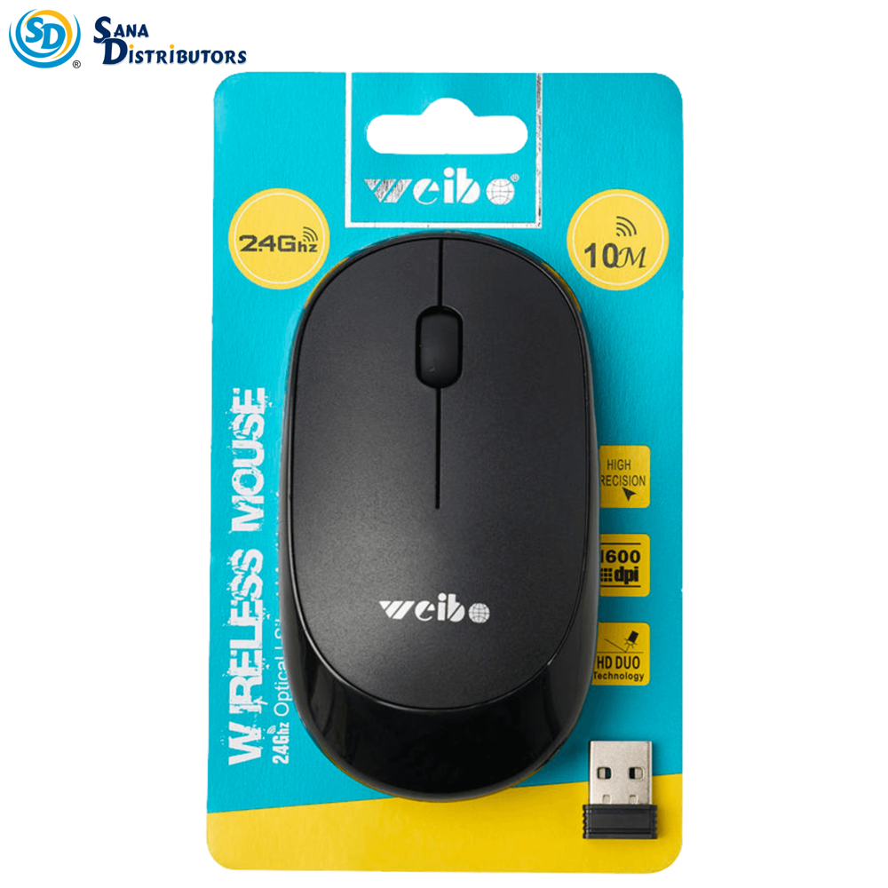 Weibo Wireless Mouse - Assorted Colours #rf-2833b