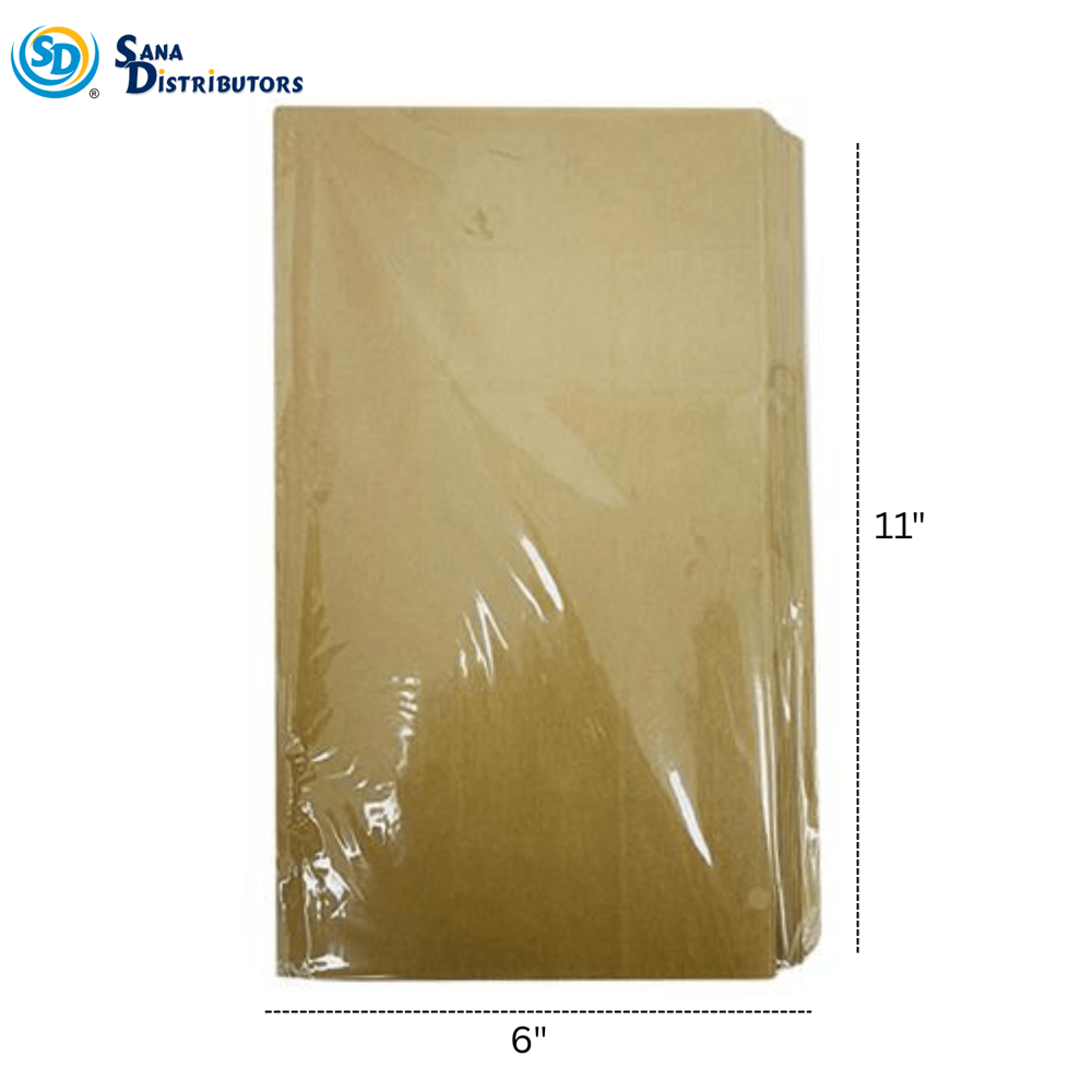 Food Packing Brown Paper Bag 50pcs 11"x6"