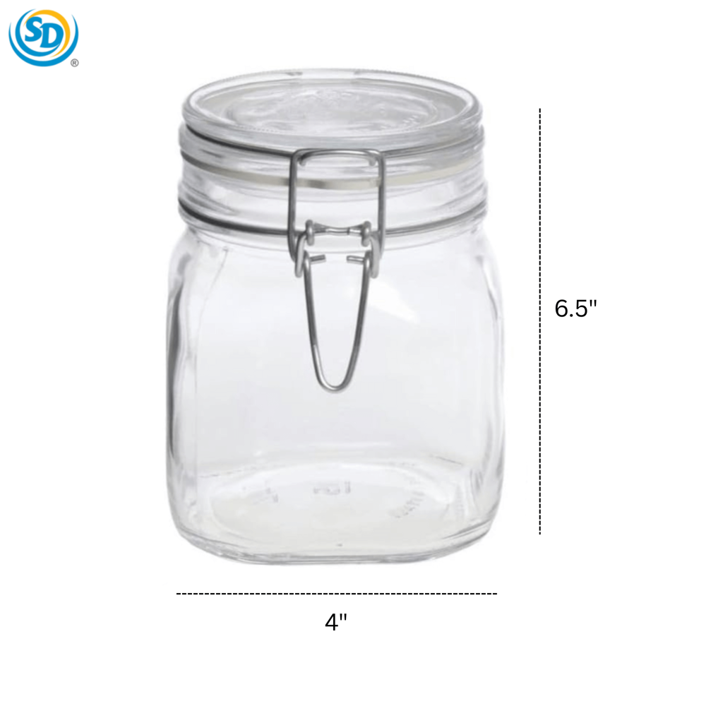 Glass Container 6.5"x4"