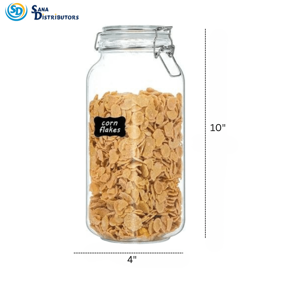 Glass Storage Jar 10"x4"