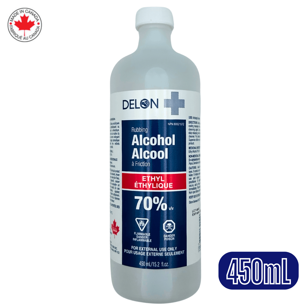 Delon 70% Rubbing Alcohol 450 mL [Exp: 02/2029]