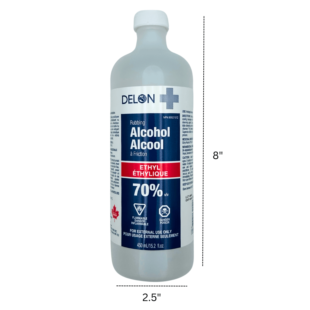Delon 70% Rubbing Alcohol 450 mL [Exp: 02/2029]