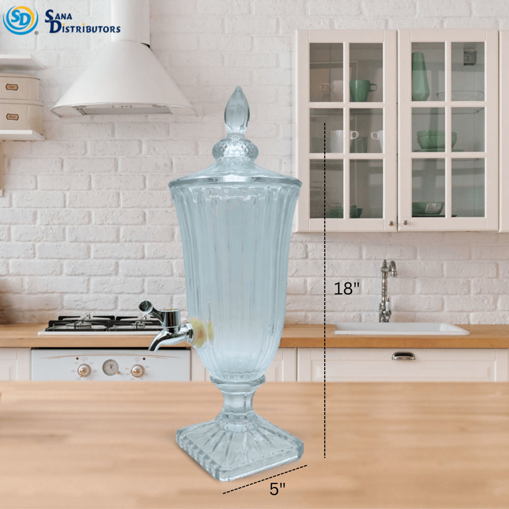 Elegant Glass Water Tanker [18" x 5"] 1.8 L