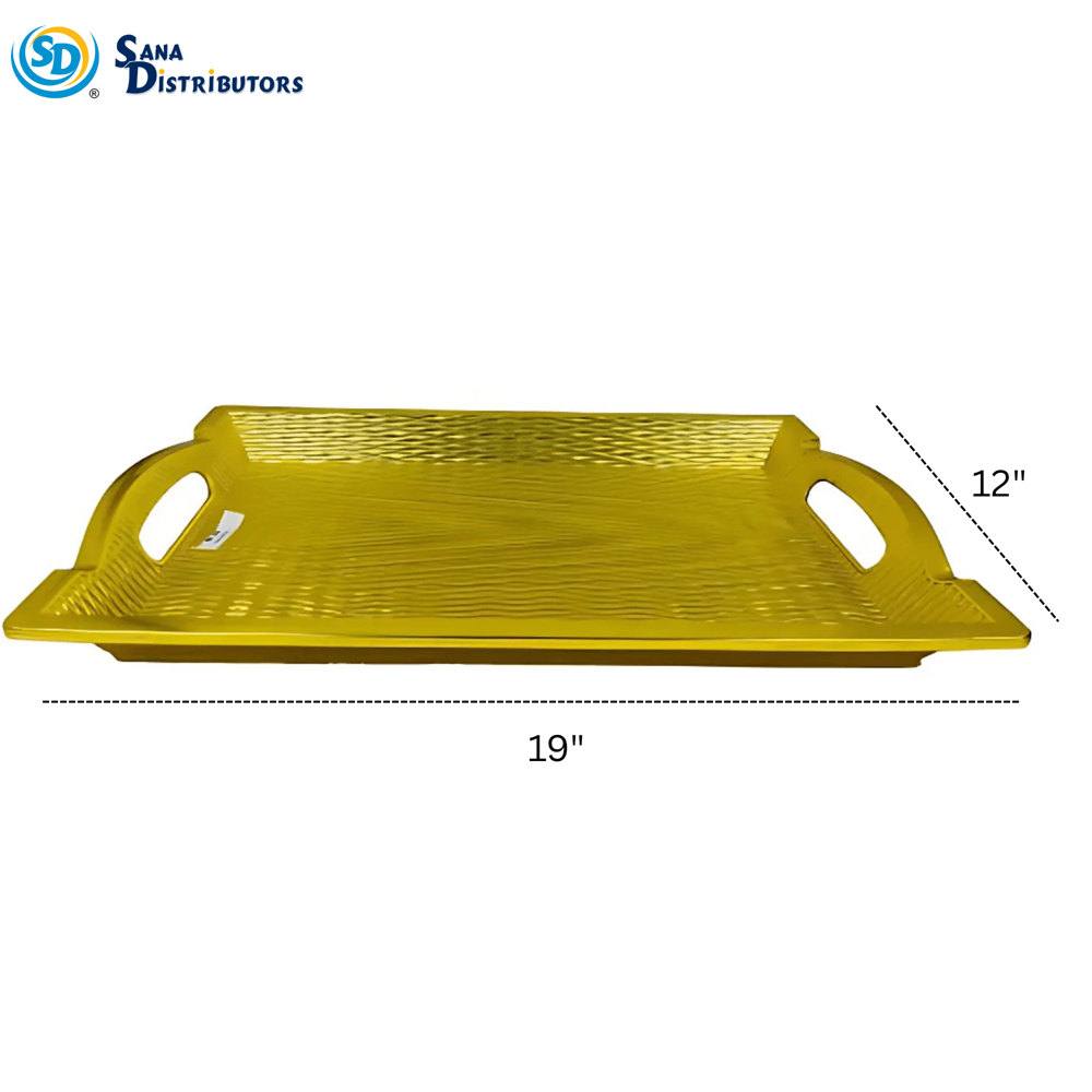 Plastic Plate Gold 19"x12"