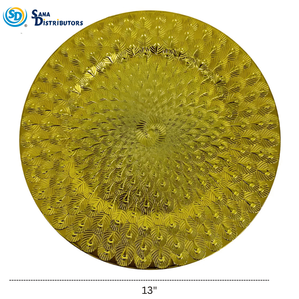 Plastic Plate Gold 13"