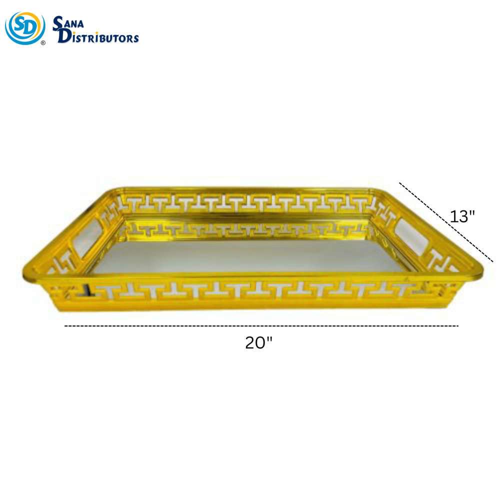 Plastic Plate Gold 20"x13"