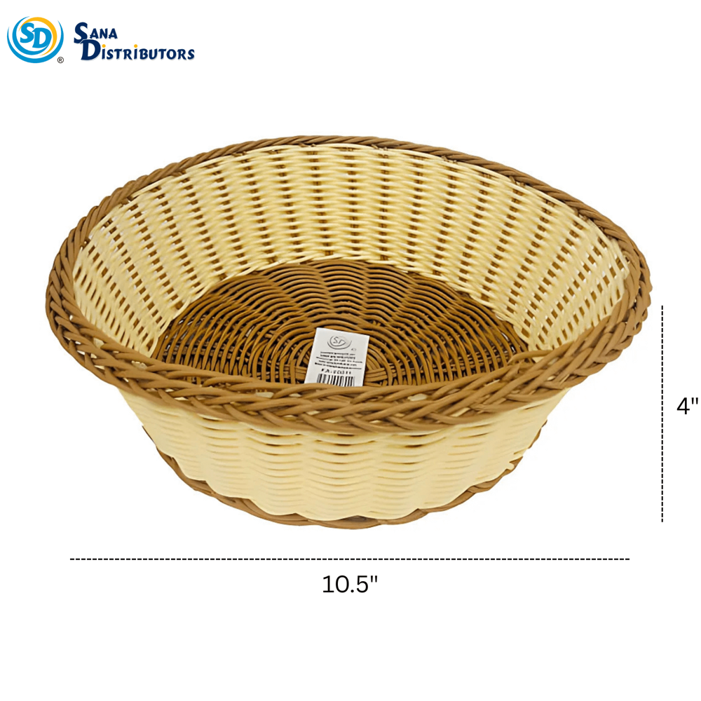 Wooden Basket 10.5"x4" - Round